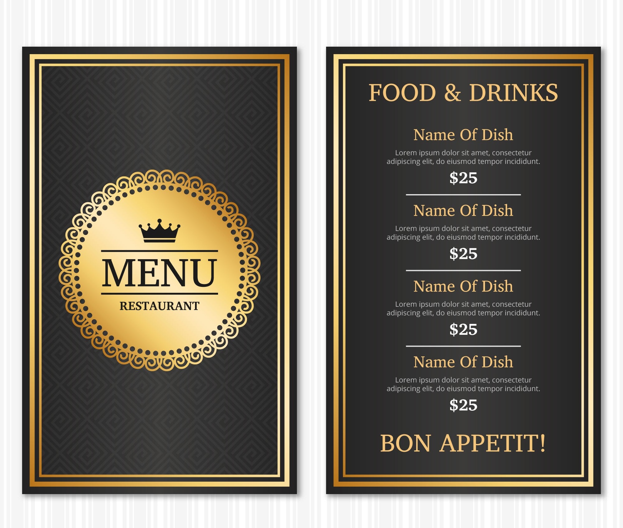 Premium Synthetic 10 mil Menus