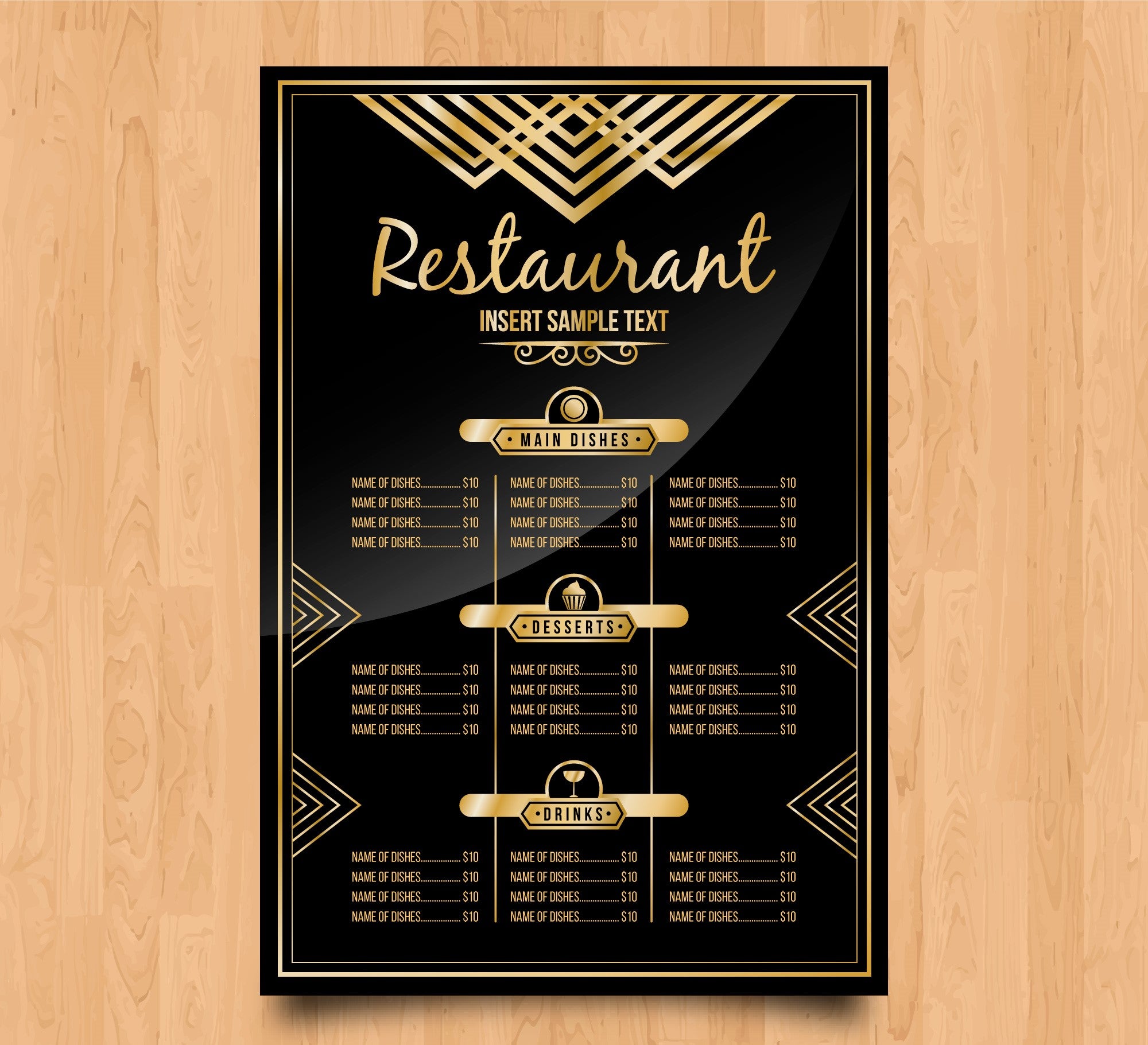 Premium Synthetic 10 mil Menus