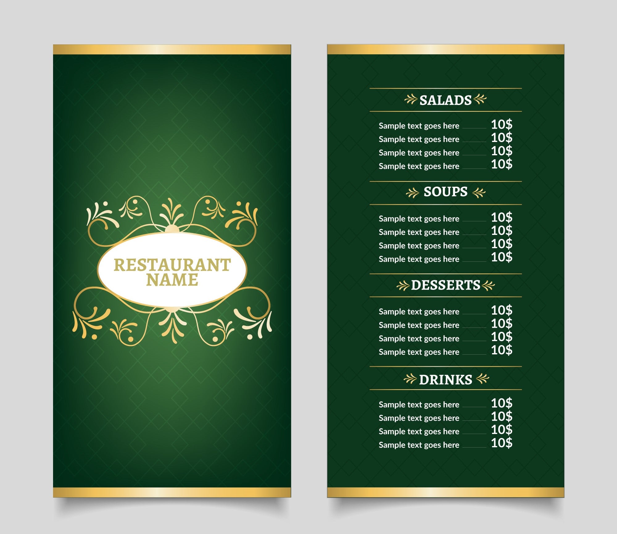 Premium Synthetic 10 mil Menus