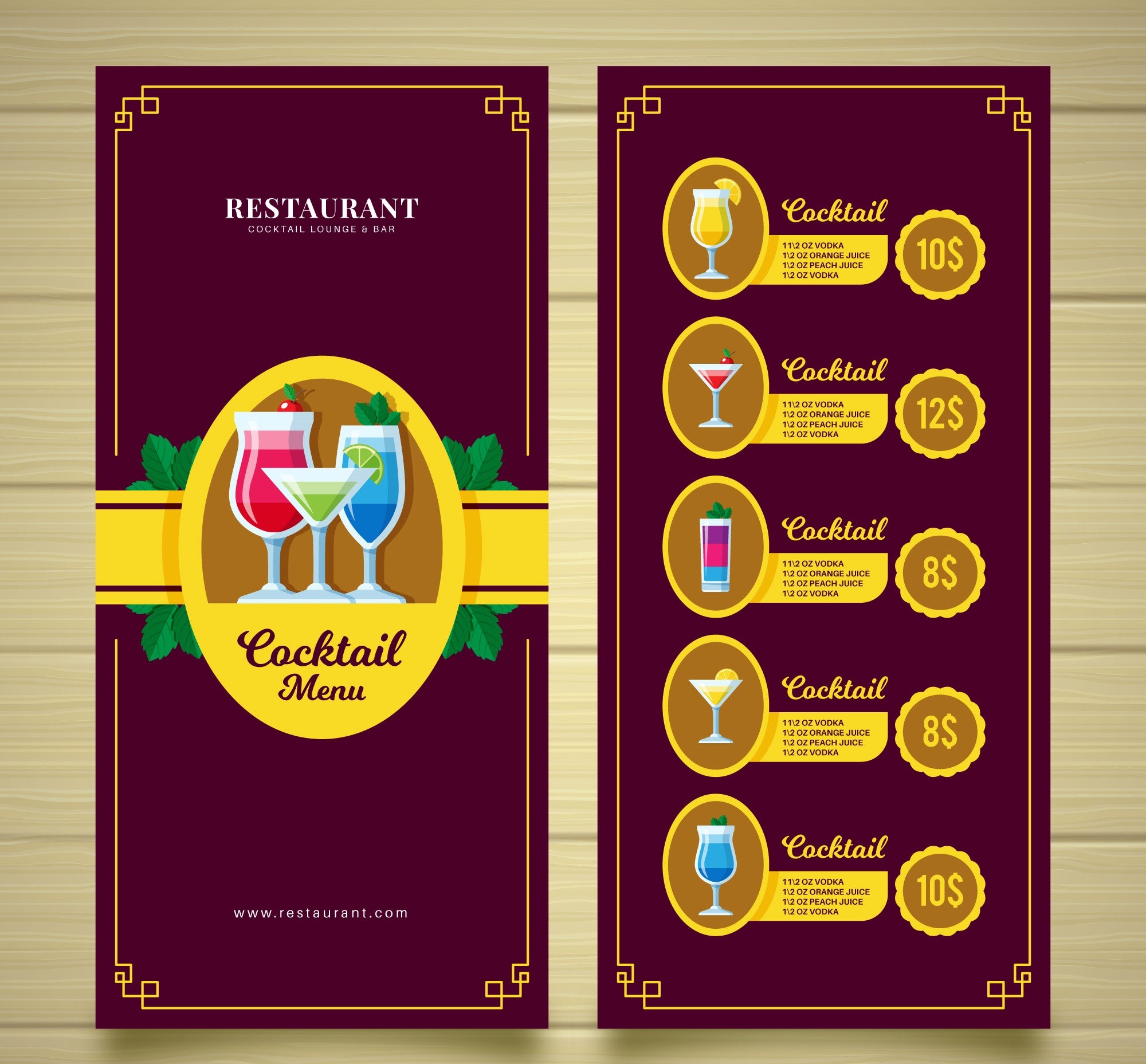 Premium Synthetic 10 mil Menus