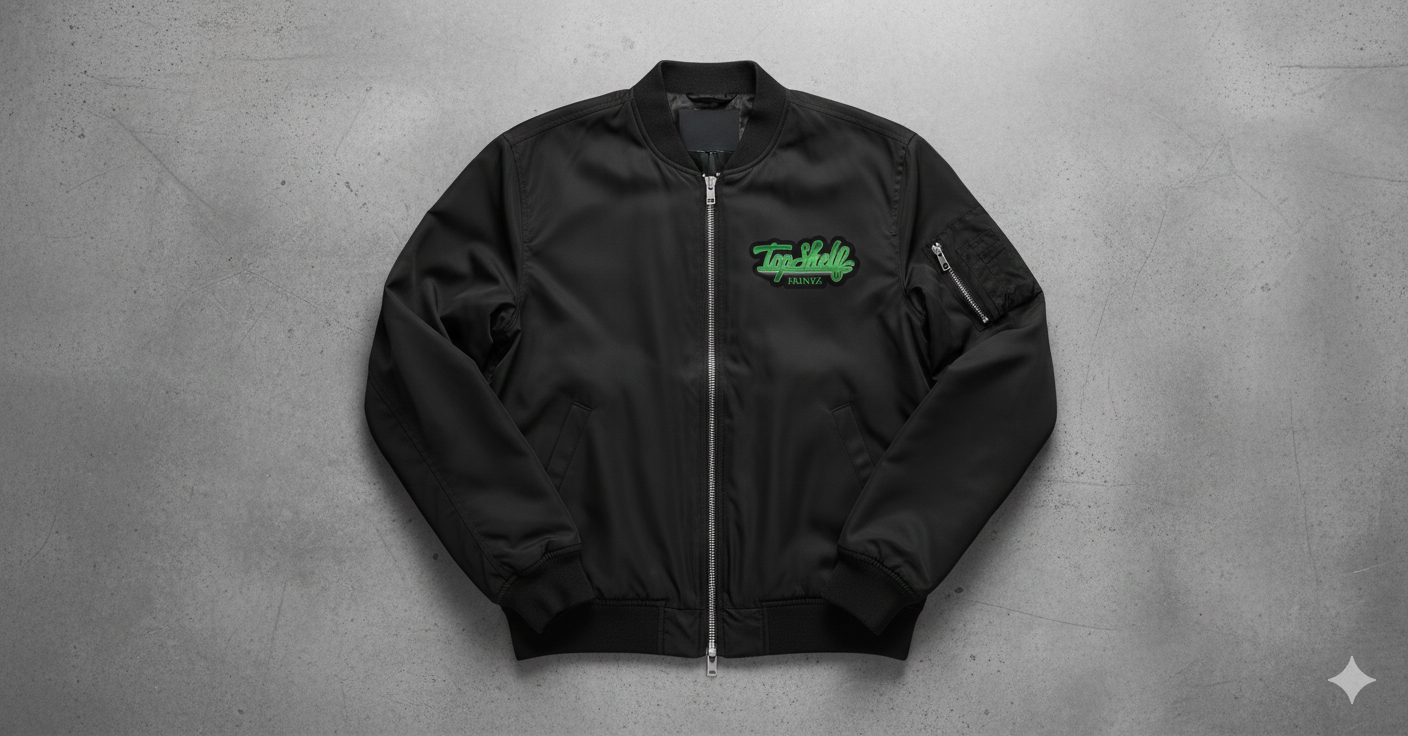 American Flag on left sleeve