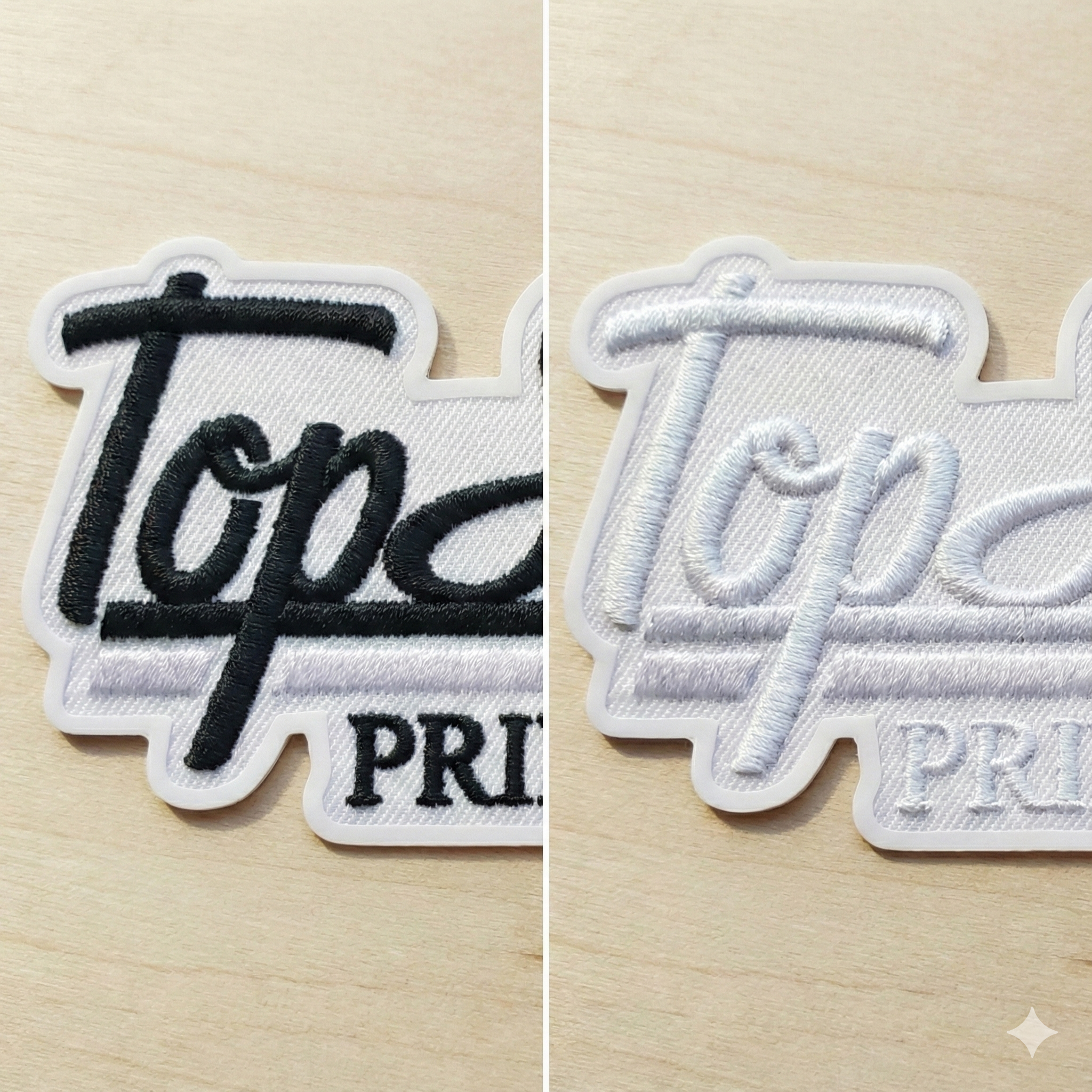 embroidered logo w. 11 k stitches